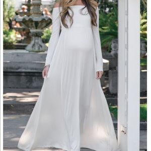 Pink blush maternity dress